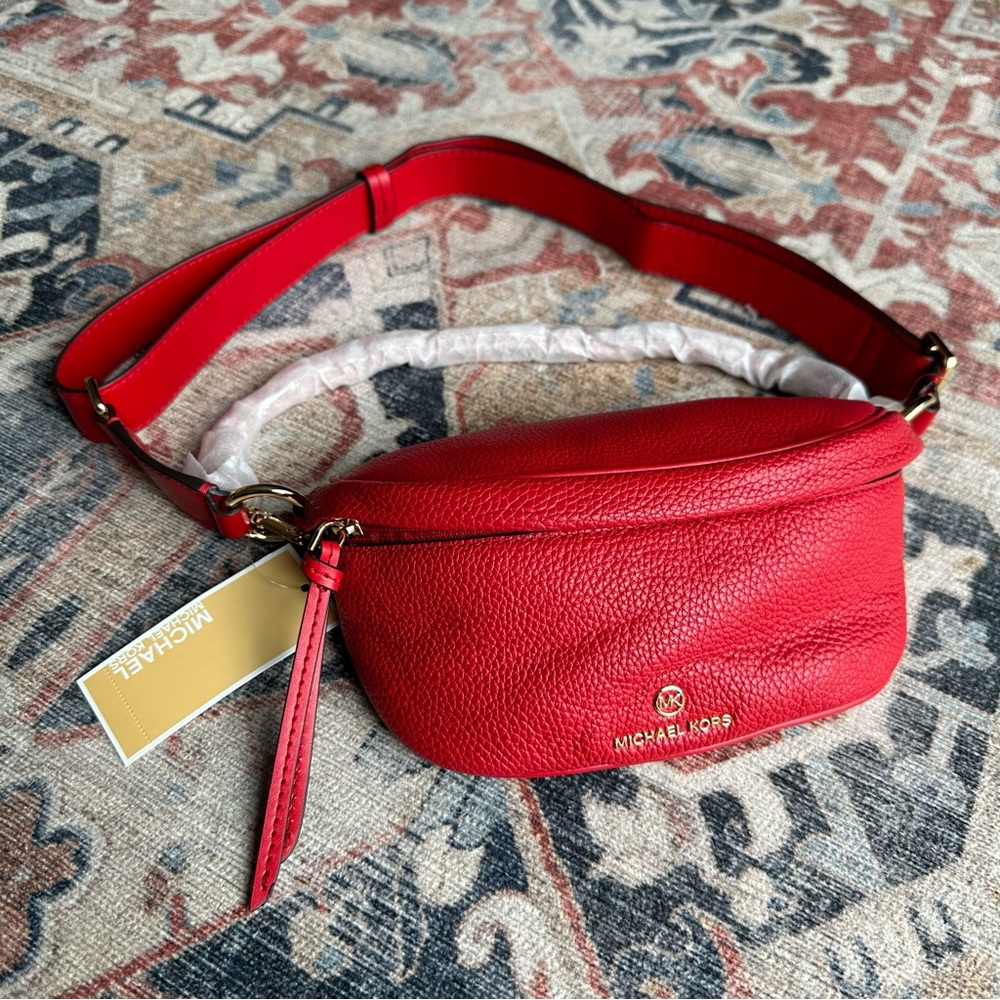 Red Michael Kors Slater Sling Pack